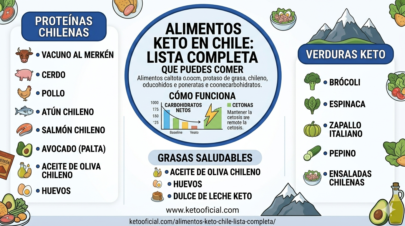 Lista de alimentos permitidos en dieta keto Chile