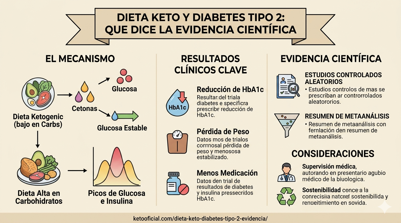 Dieta keto para diabetes tipo 2 en Chile - control glucémico