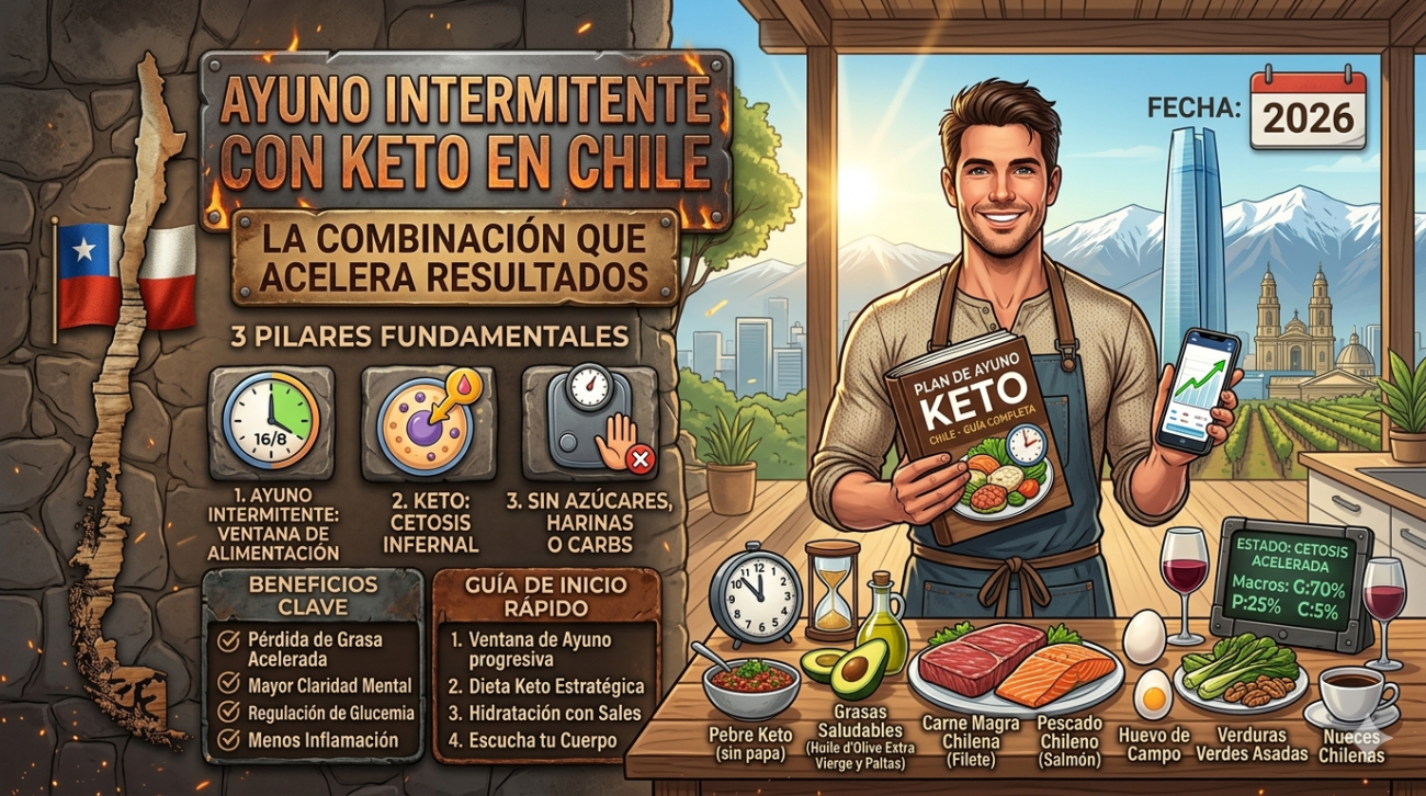 Ayuno intermitente con keto en Chile - protocolo 16:8 para acelerar resultados