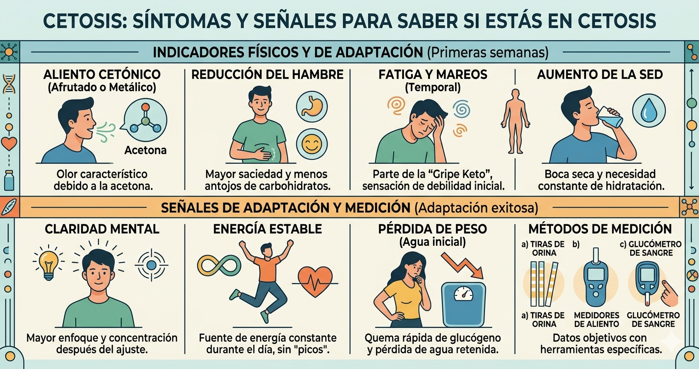 Síntomas de cetosis - señales de que tu cuerpo está quemando grasa