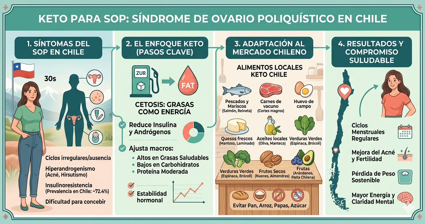 Keto para síndrome de ovario poliquístico SOP - guía Chile