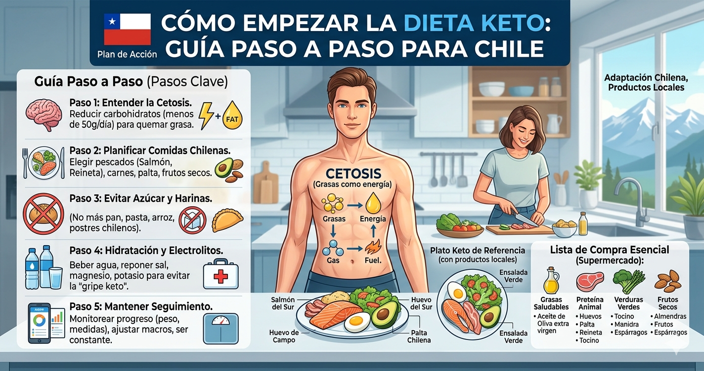 Cómo empezar la dieta keto paso a paso en Chile - guía para principiantes
