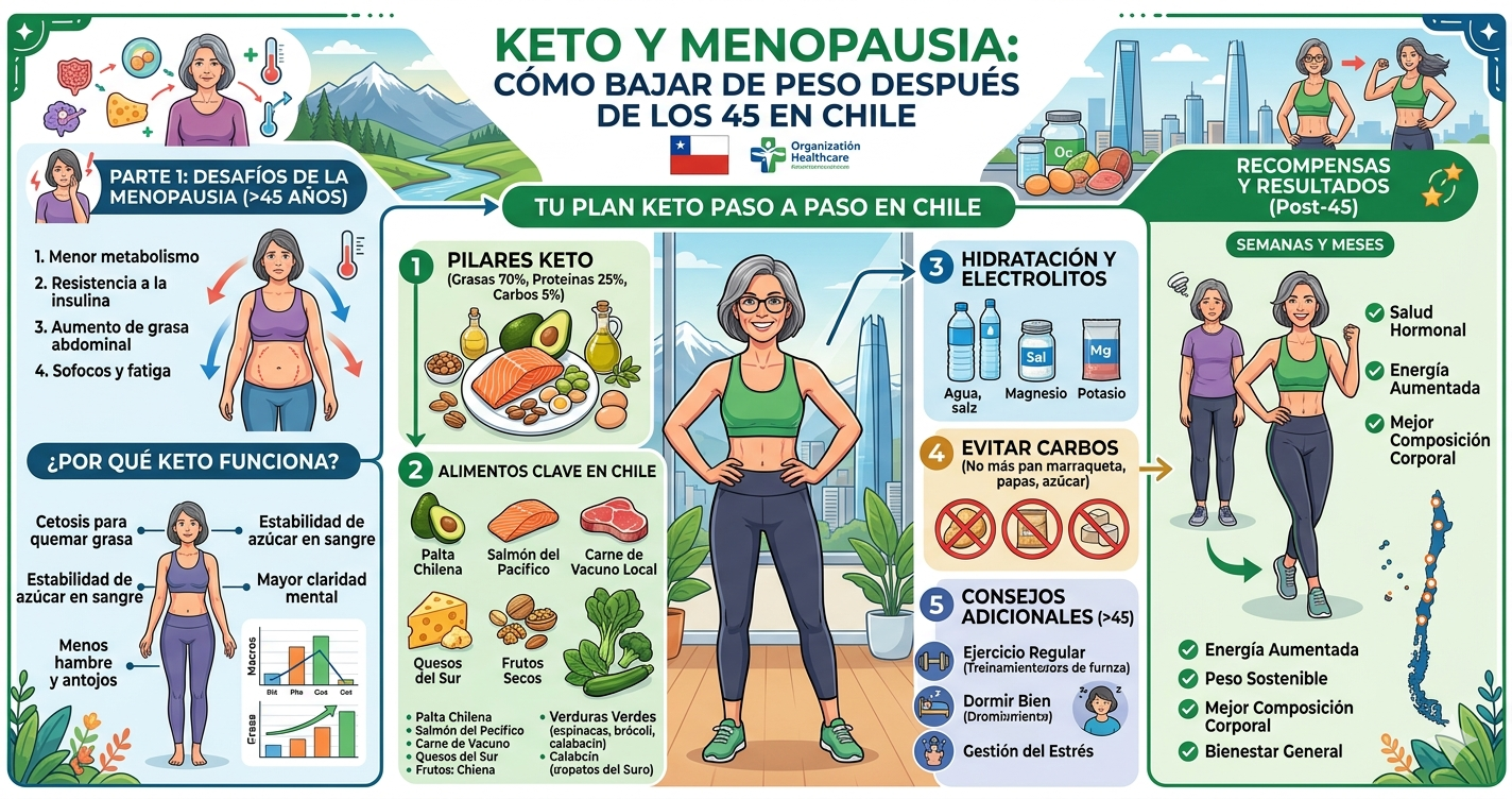 Keto y menopausia - cómo bajar de peso después de los 45 en Chile
