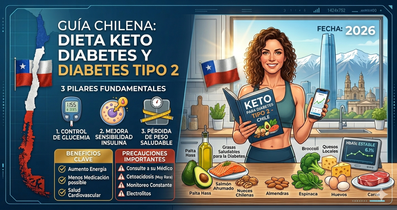 Keto y diabetes tipo 2 en Chile - control de glucosa con alimentación cetogénica